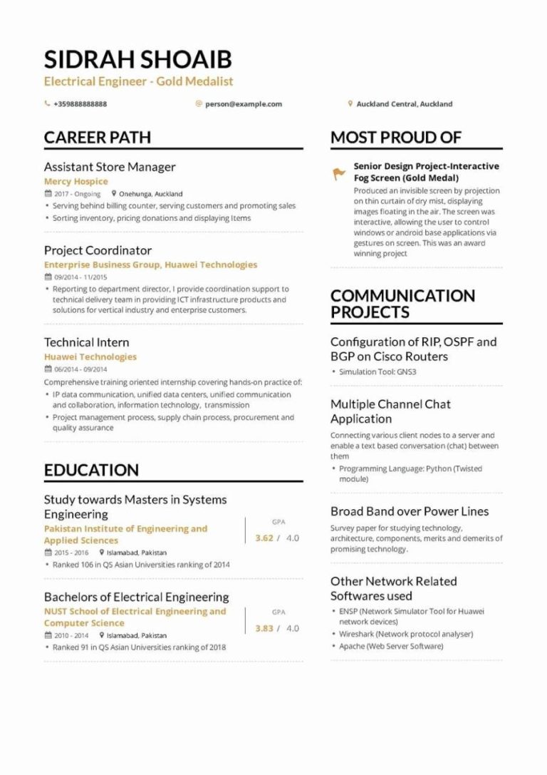 Construction Resume Examples 2020