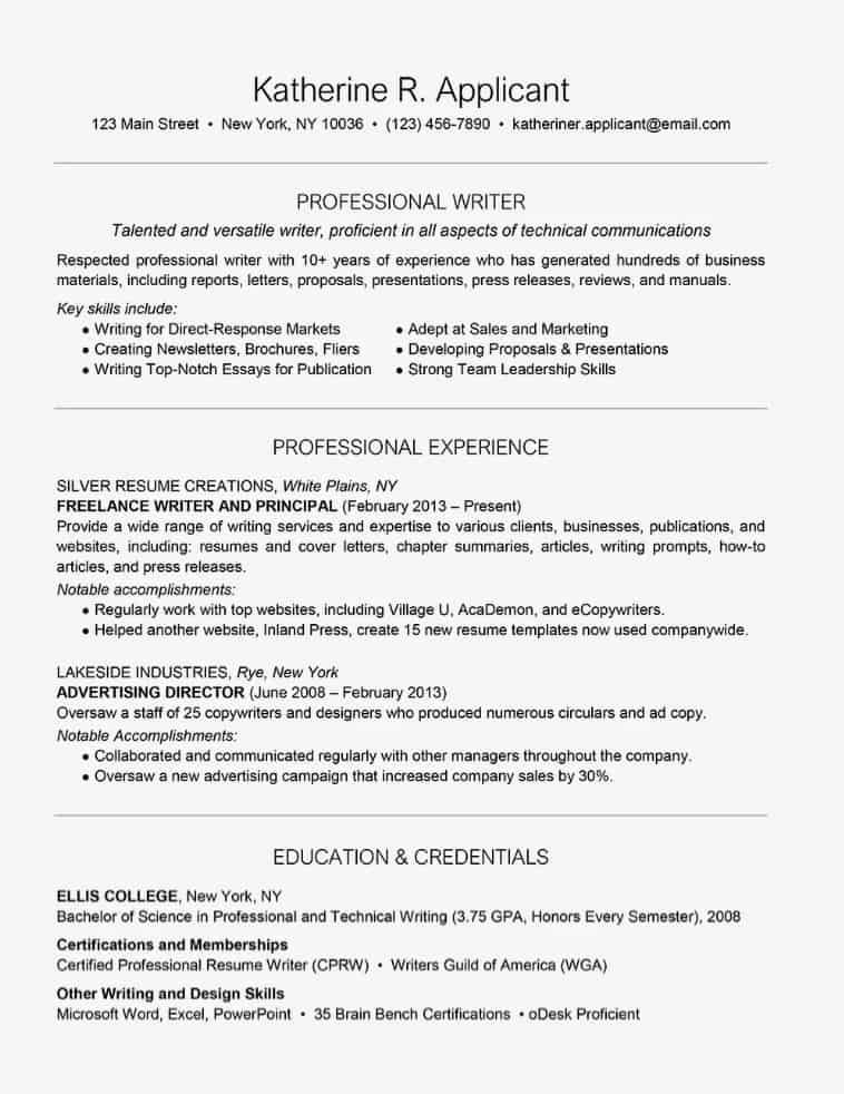 Top Notch Resume Examples