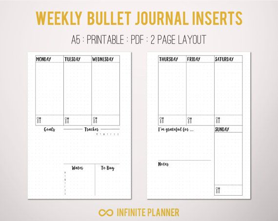 Weekly Spread Planner Layout