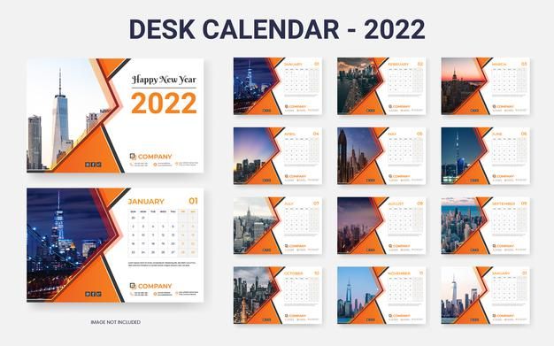 Company Calendar Design Vector