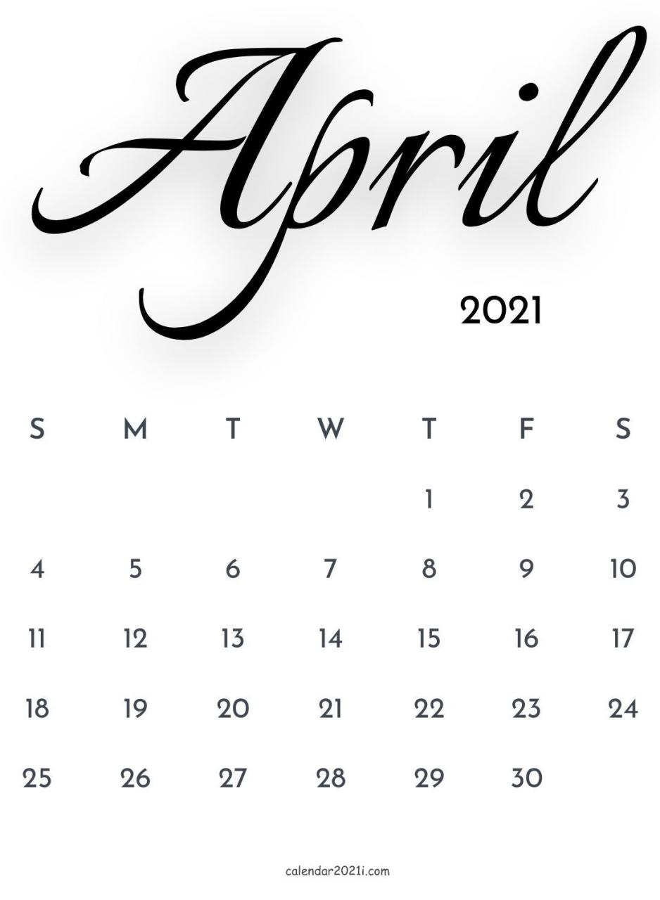 April 2021 Calendar Design Coverletterpedia