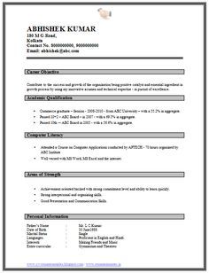 Resume Template For Fresh Graduate Free Download