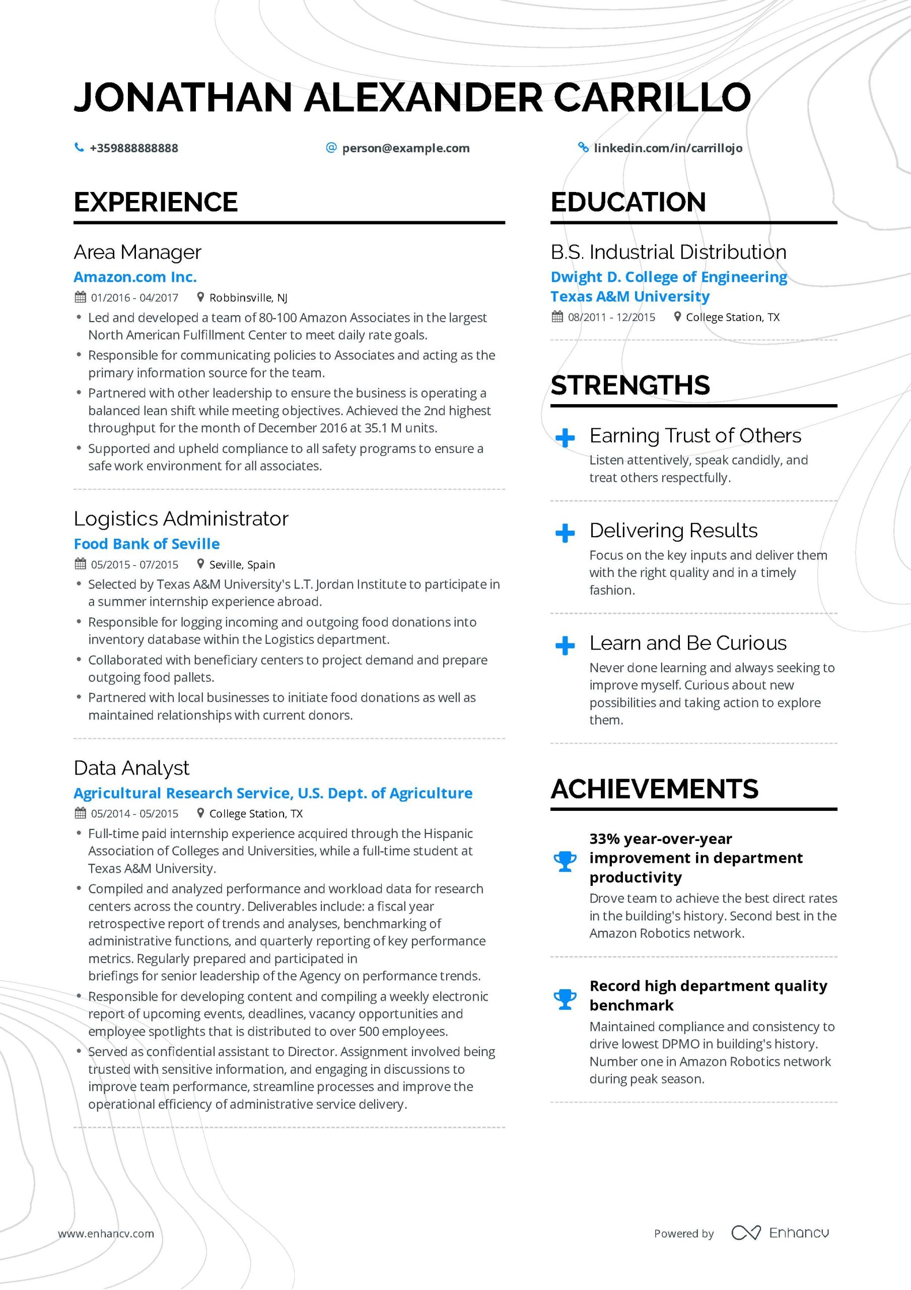 Resumes Examples 2019