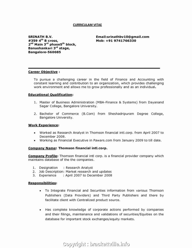 Sample College Resume Objectives