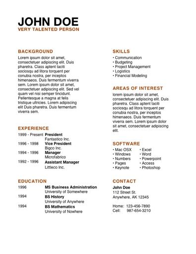 How To Create A Modeling Resume With No Experience