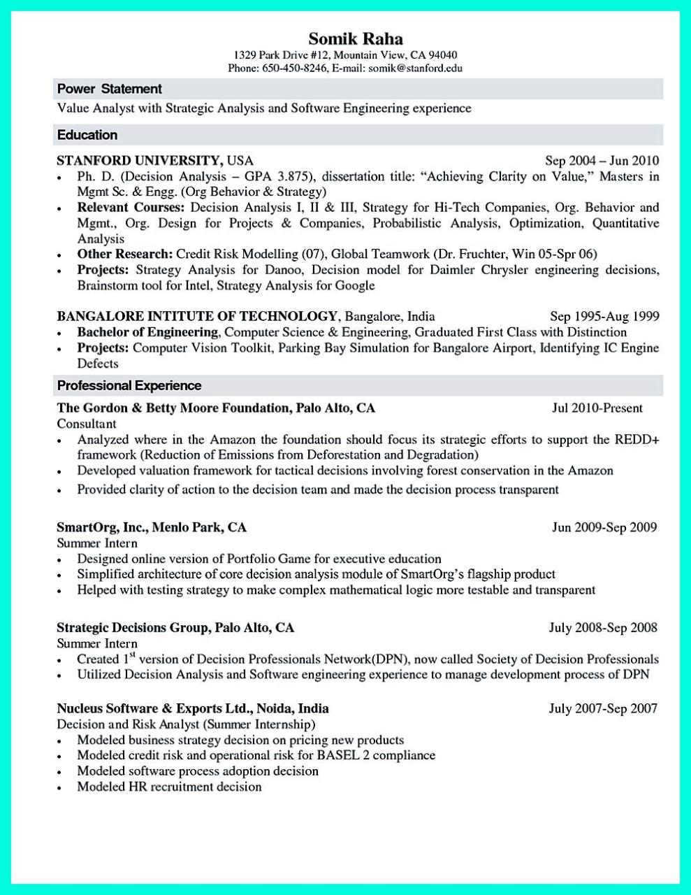 Sample Resume For Software Engineer With 2 Years Experience India