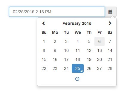 Bootstrap Calendar Picker Example