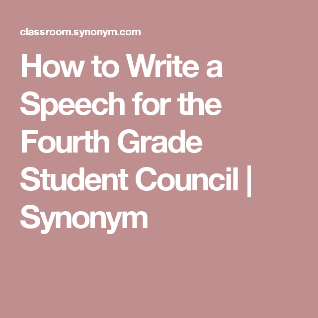 4th Grade Class President Speech Ideas