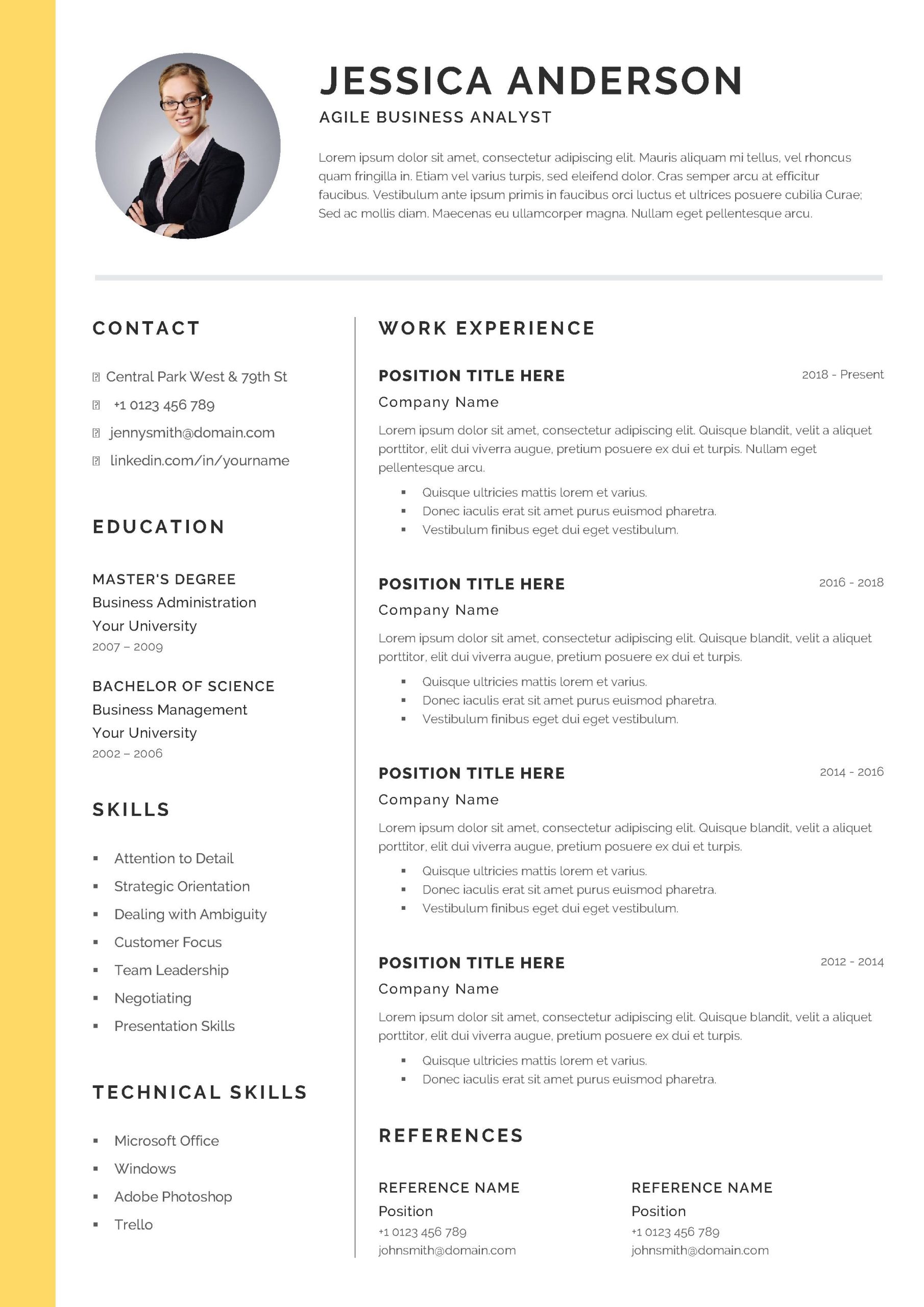 Business Analyst Resume Examples 2018