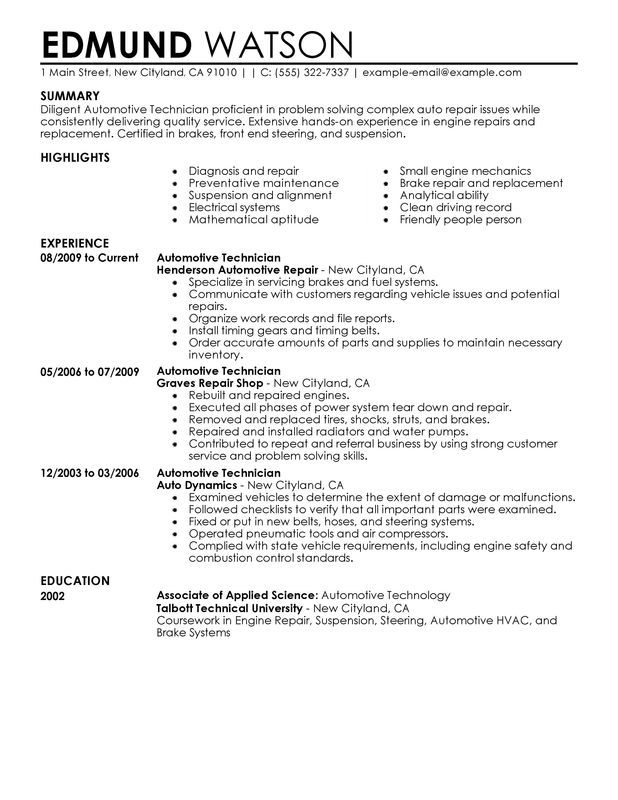 Tech Resume Examples
