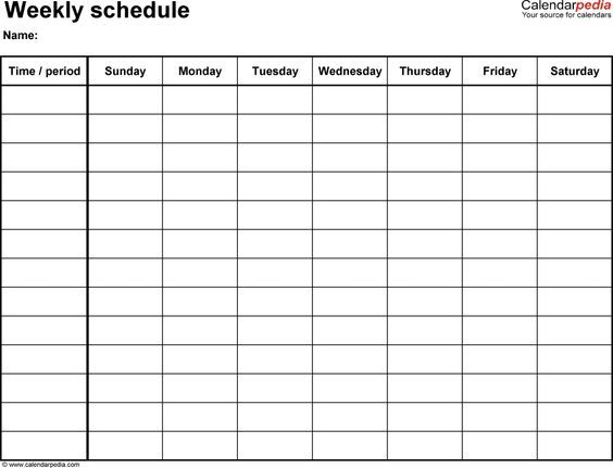 Make Your Own Printable Weekly Calendar