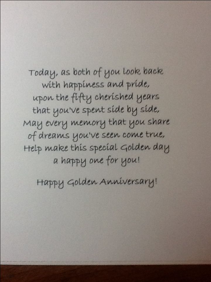 What Do I Write In My Parents 50th Wedding Anniversary Card