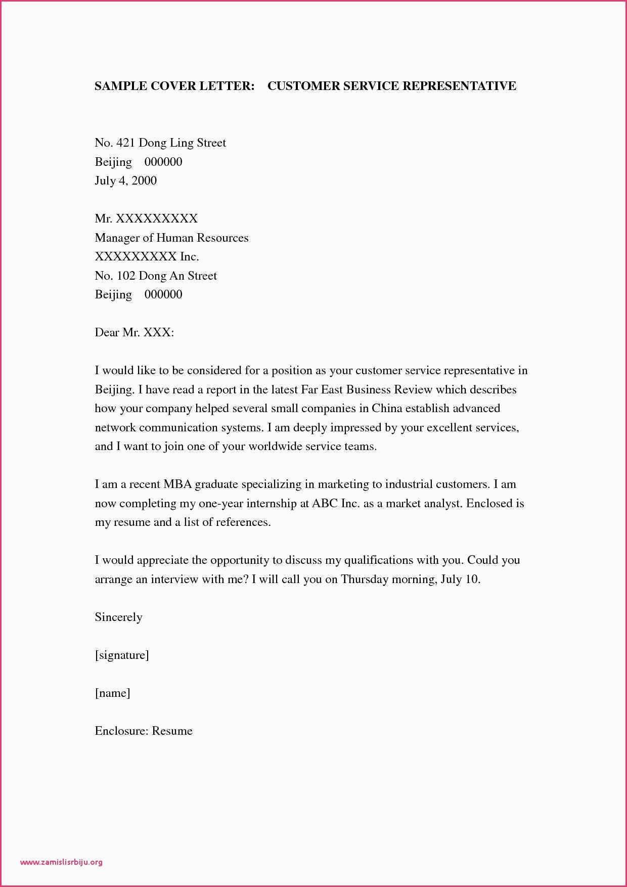 Customer Service Cover Letter Template