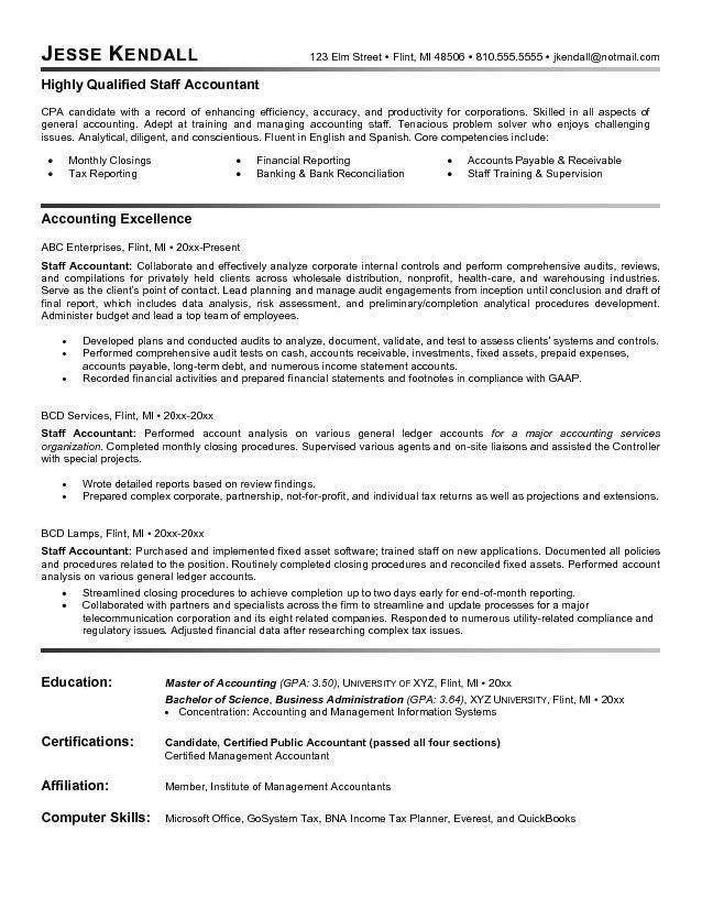Accounting Resume Examples