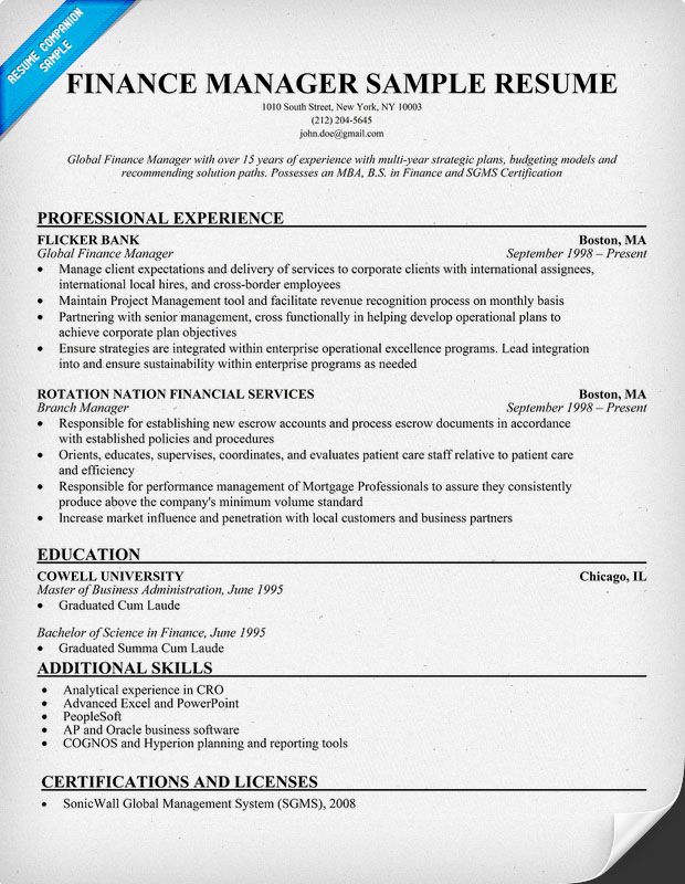 Federal Resume Example Pdf