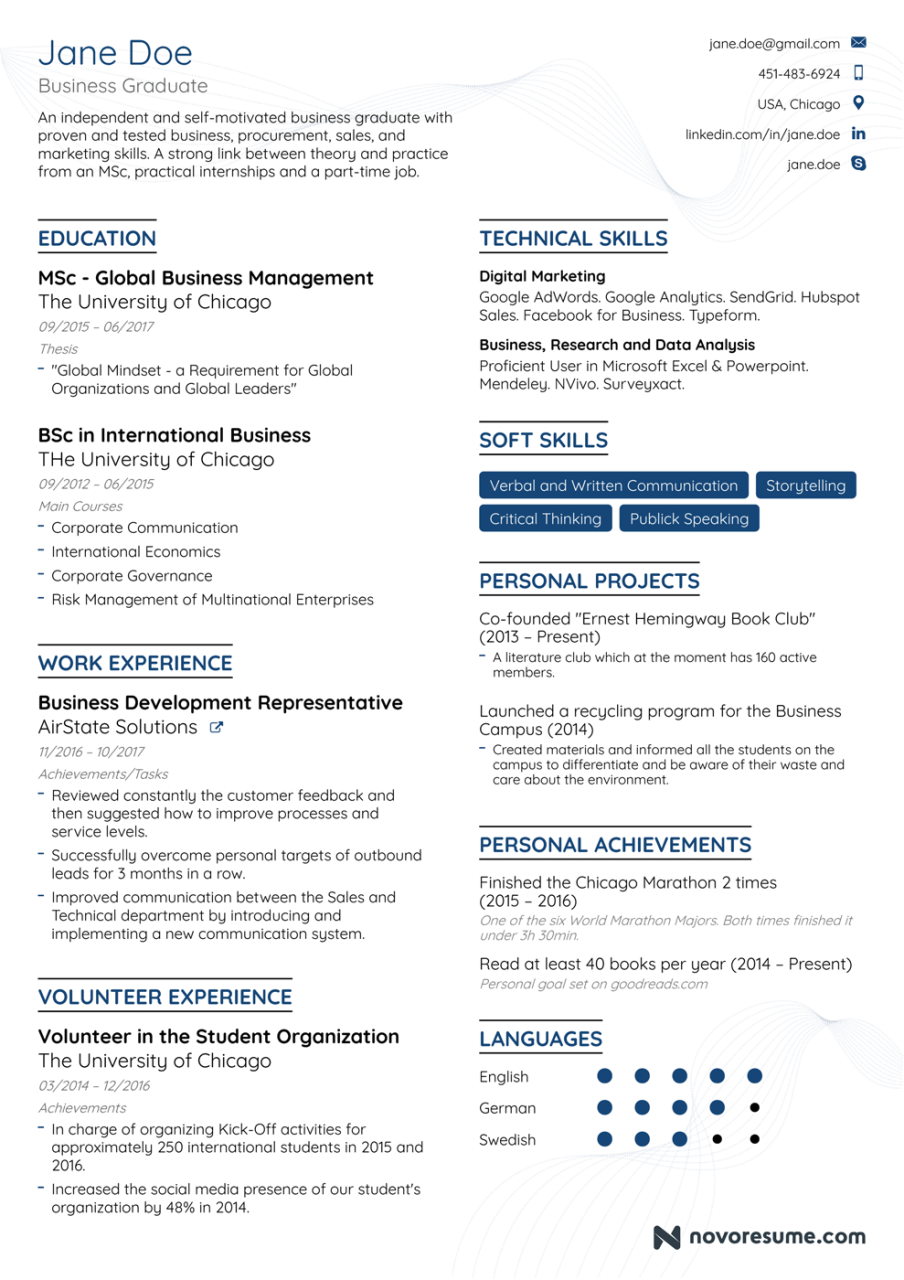 Simple Cv Template For Students