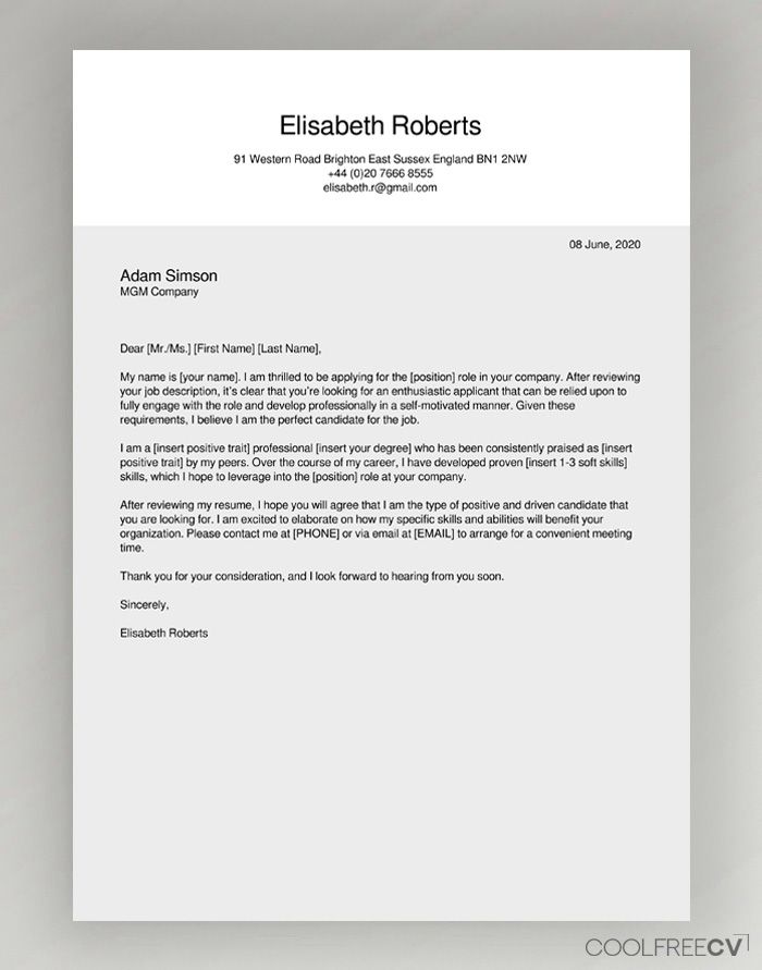 Content Creator Cover Letter Sample