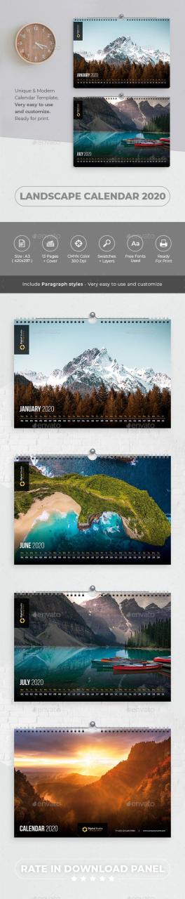 Landscape Calendar Design
