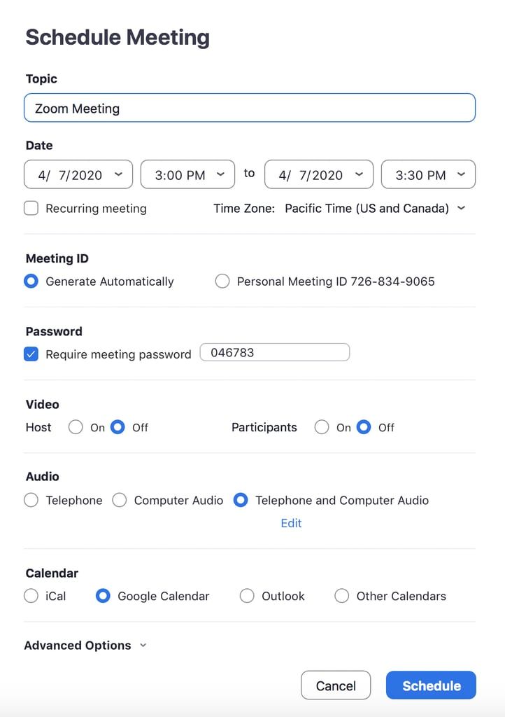 How To Start Zoom Meeting With Password
