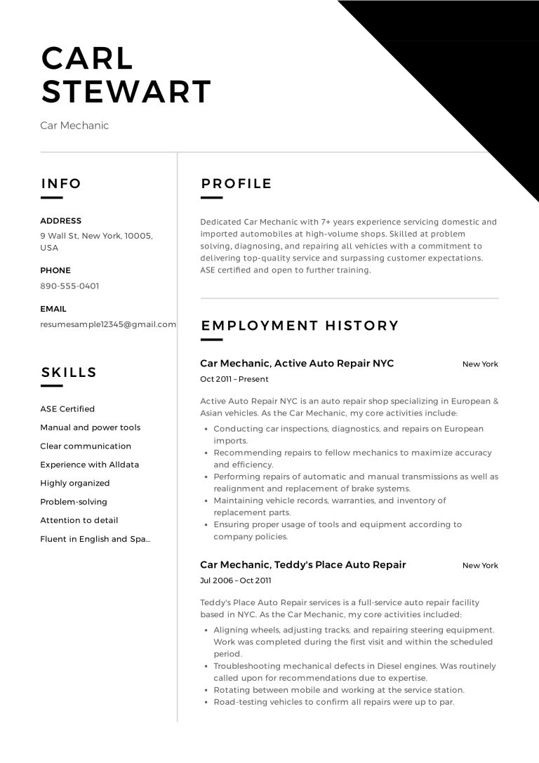 Design Resume Examples