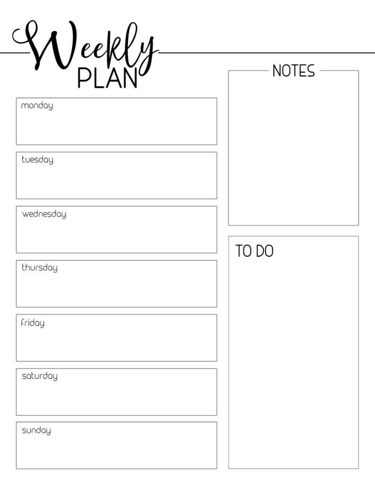 Weekly Planner Example