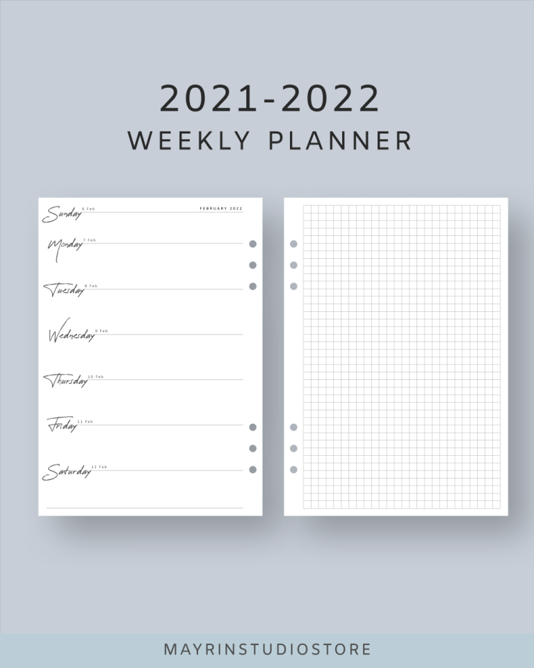 Weekly Layout Planner