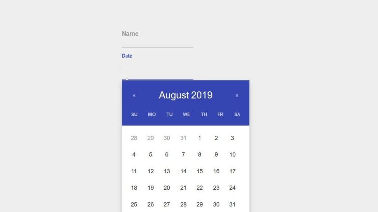 Bootstrap 3 Calendar Picker Example