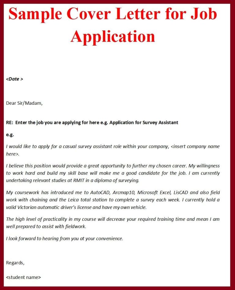 Simple Application Letter For Driver Position Pdf