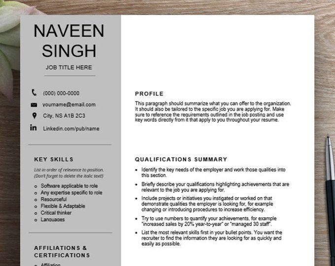 Modern Resume Profile Examples