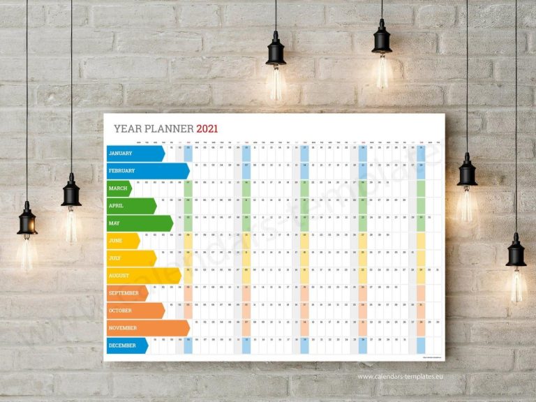Year Planner Calendar Design