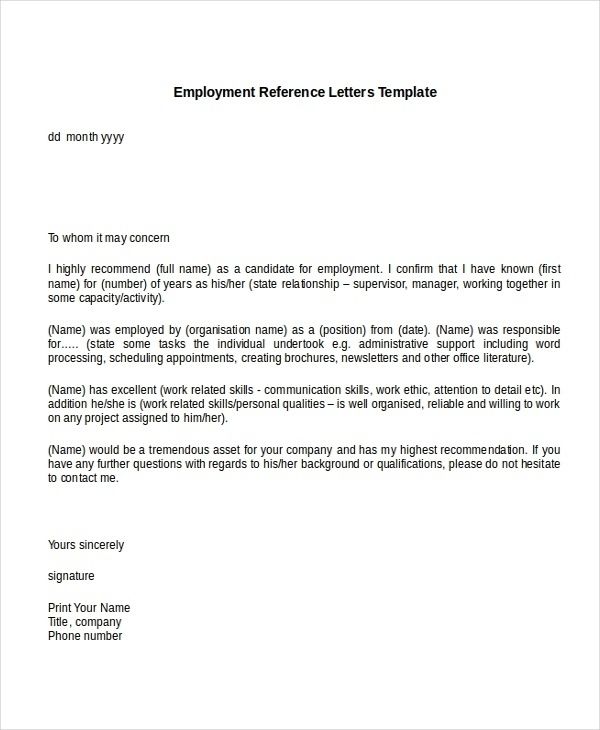 Letter To Company For Job