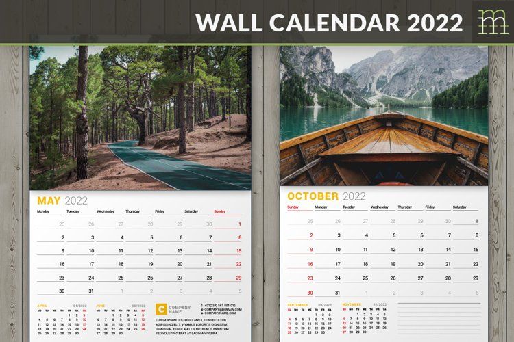Indesign Calendar 2022