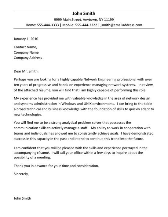 Engineering Cover Letter Template
