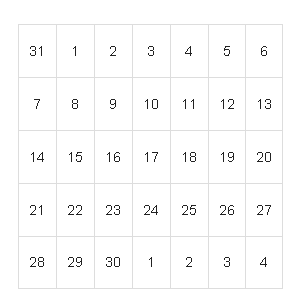 Php Calendar Table Example