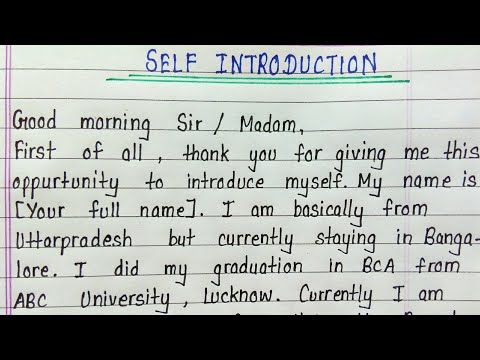 How To Introduce Yourself In College Interview Sample Answer