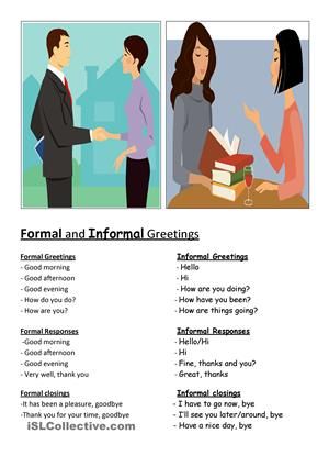 How Do You Greet In A Formal Speech