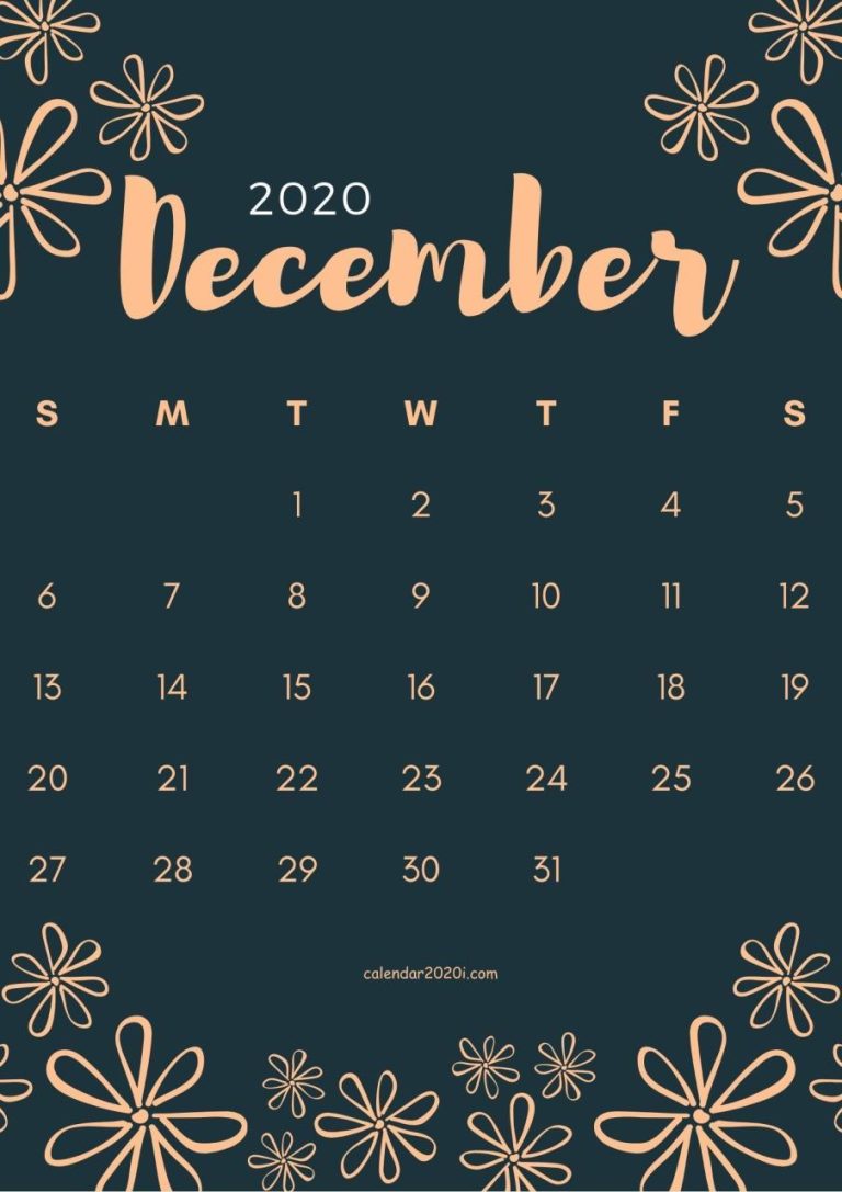 December Calendar Design Template