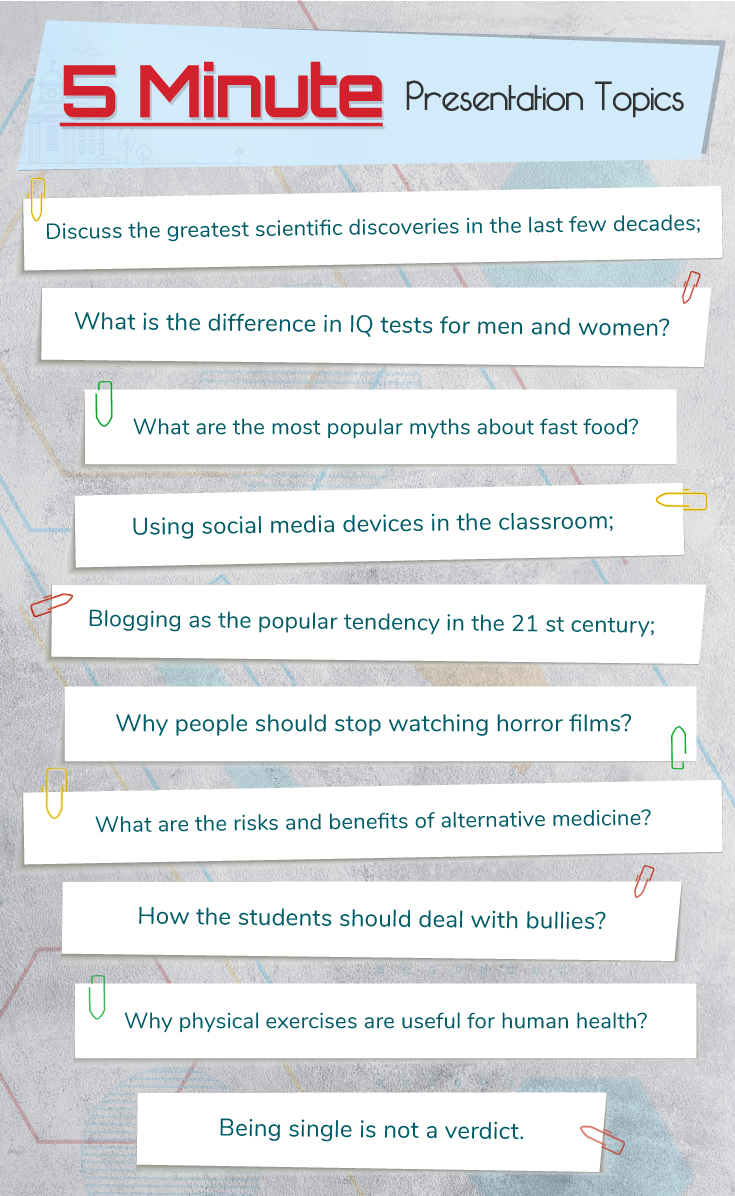 5-minute Presentation Topics For College Students