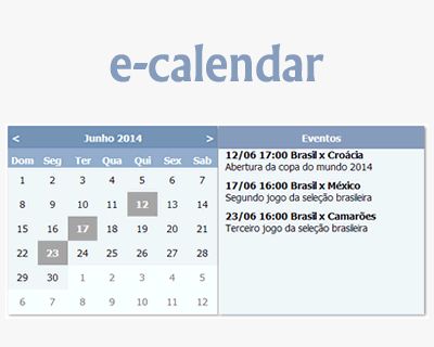 Javascript Calendar Example