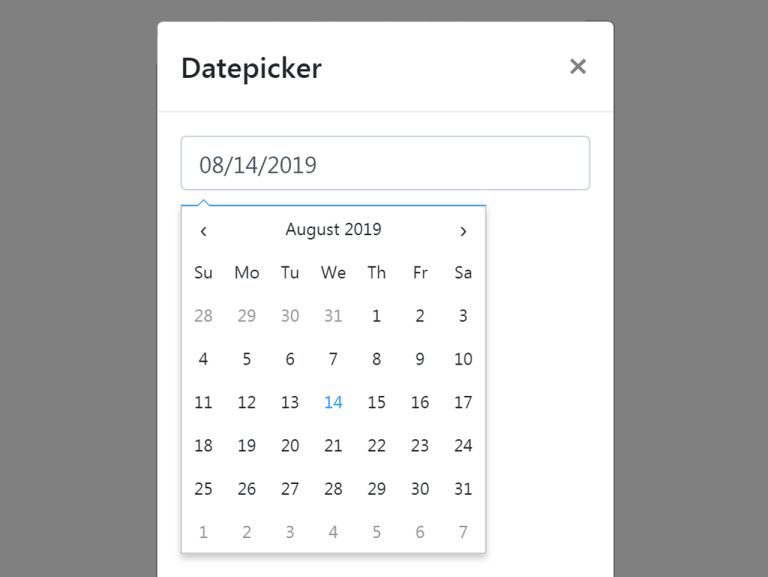 Bootstrap Calendar Input Example