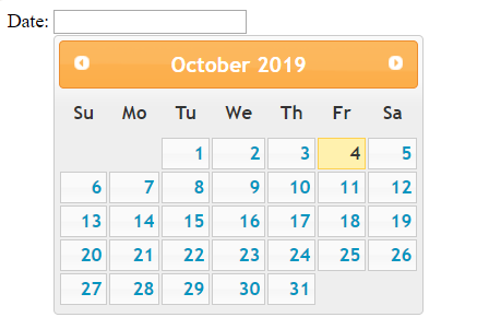 Jquery Calendar Example In Asp.net