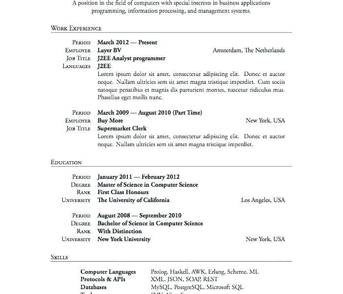 First Resume Summary Examples