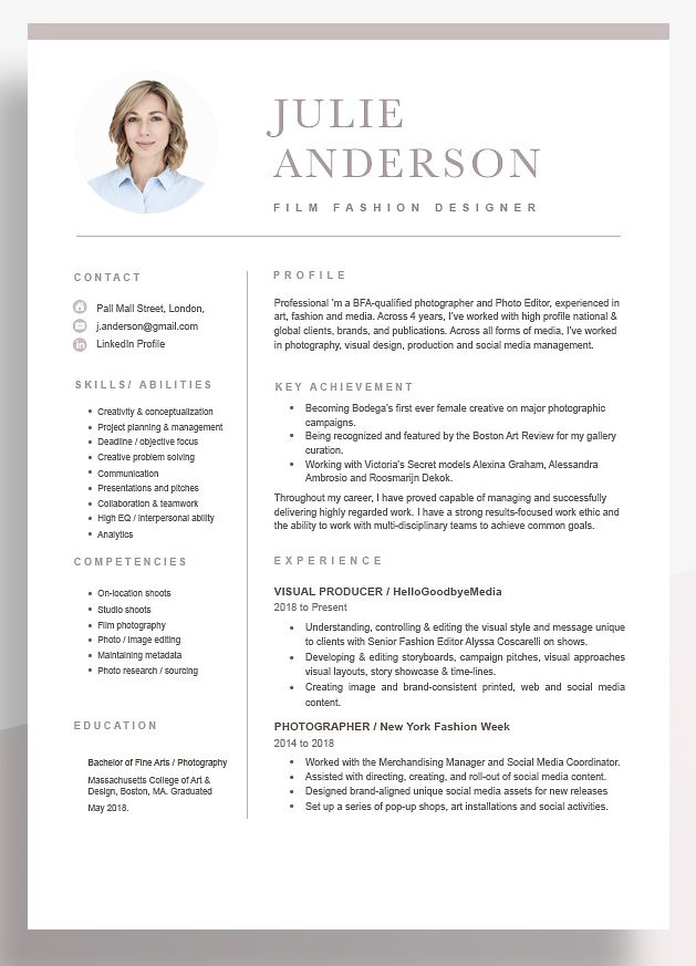 Functional Resume Examples 2020