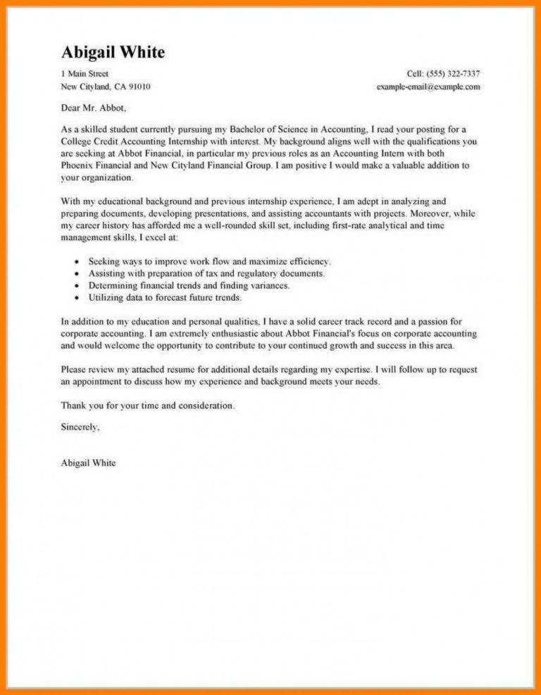 Letter Of Interest Sample College