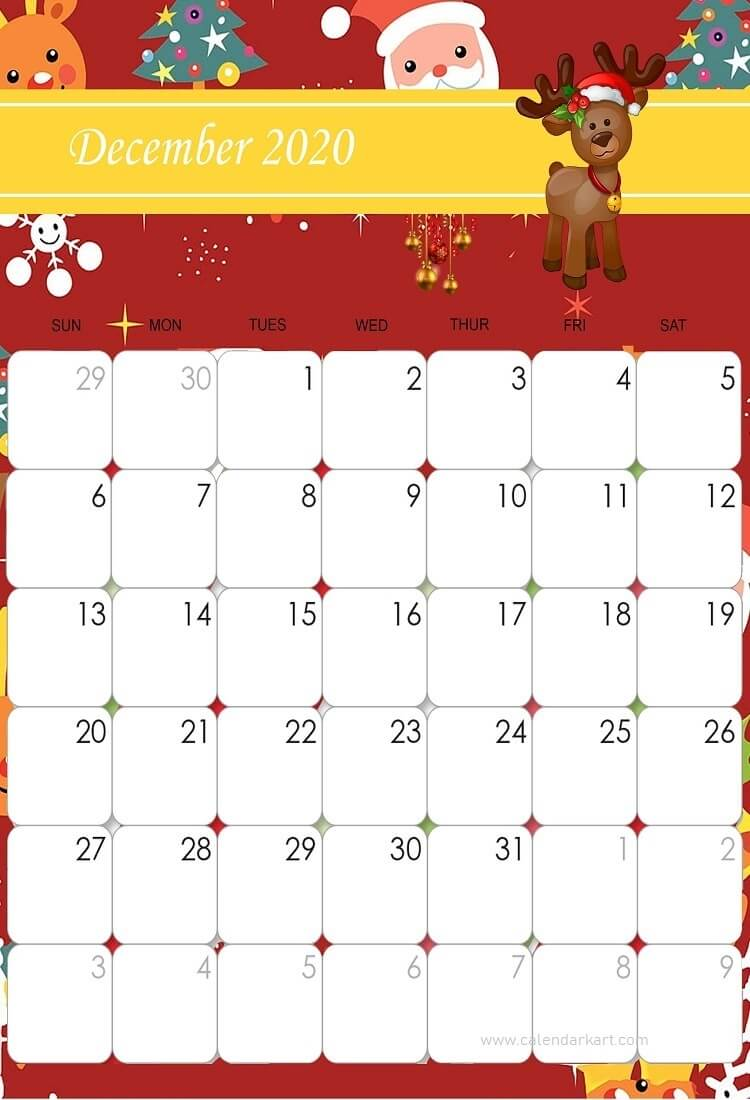 December 2020 Calendar Design
