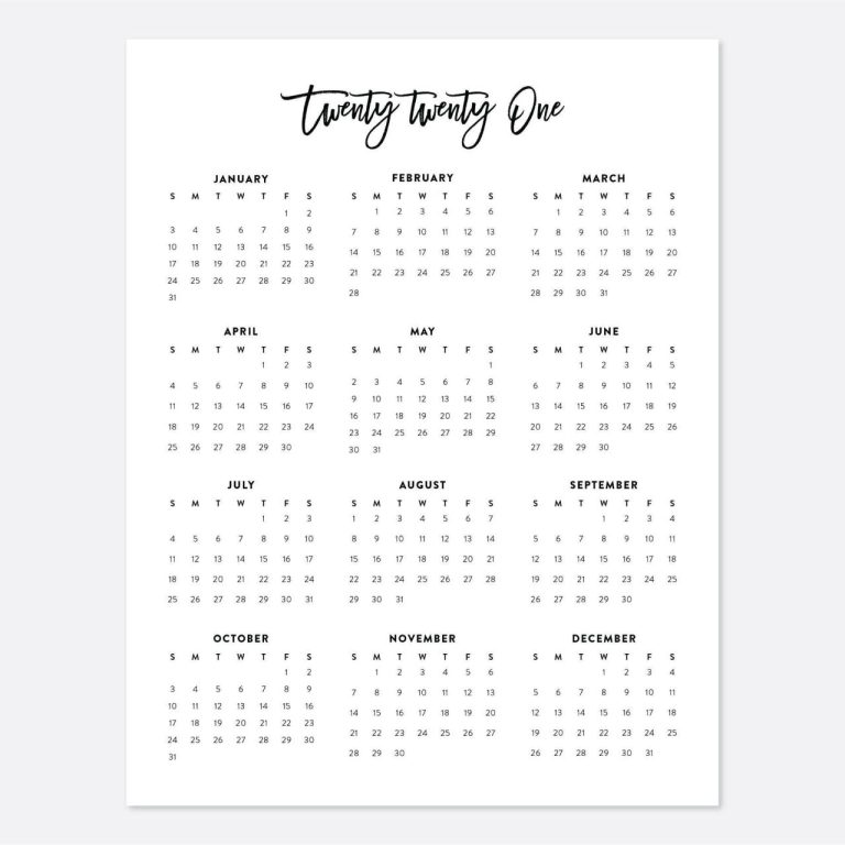 Beautiful Calendar Design 2021