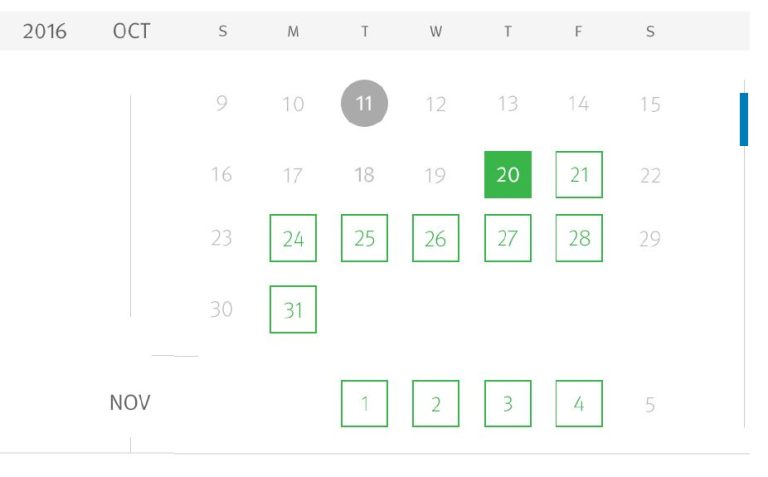Calendar Axure Widget