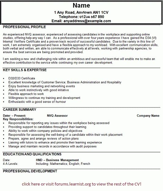 Resume Templates For Experienced Candidates