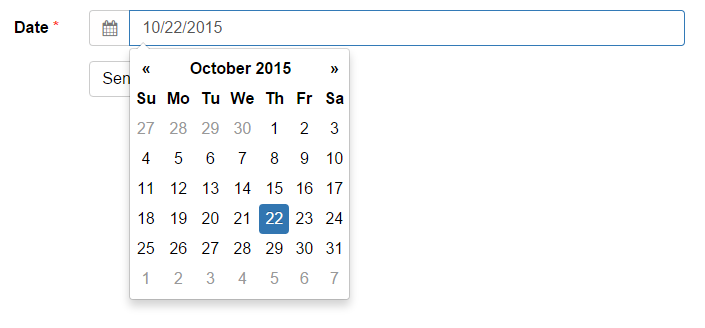 Bootstrap Calendar Example Code