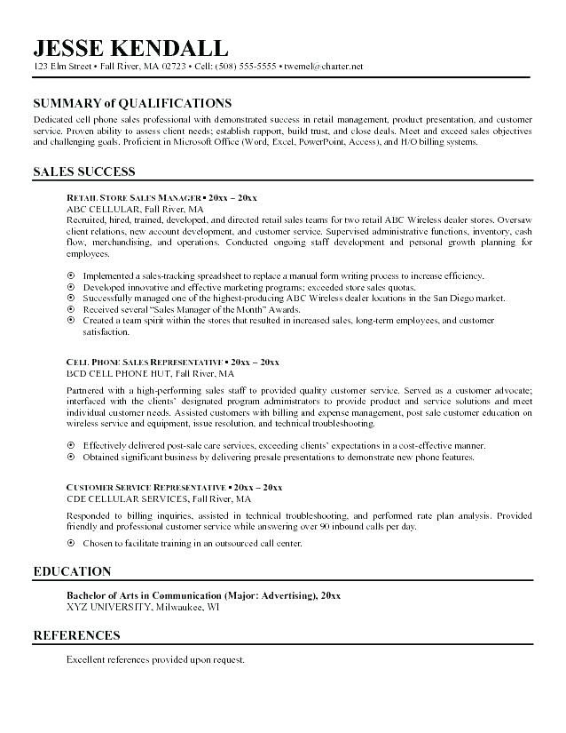 Excellent Resume Summary Examples